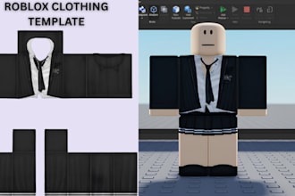 design custom y2k emo grunge roblox clothing template, shirt and short pants set
