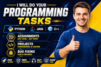 do python java cpp sql database programming assignments