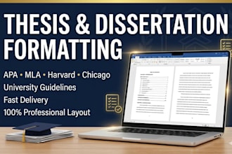 professionally format thesis and dissertation to university guidelines