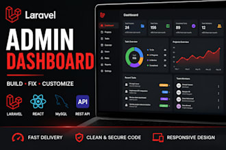 build or fix laravel admin dashboard features