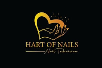 design attract pictorial nail technician logo