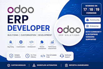 develop, customize, and bug fix in odoo erp modules
