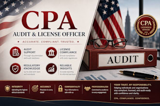 prepare audited financials and verify as licensed CPA