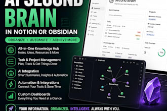 build you a custom ai second brain in notion or obsidian for productivity