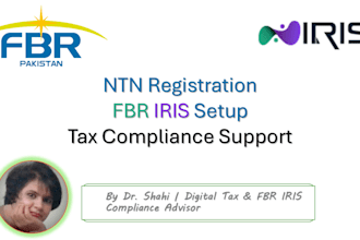 provide fbr tax compliance ntn iris and e invoicing support