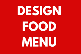 design food menu for you