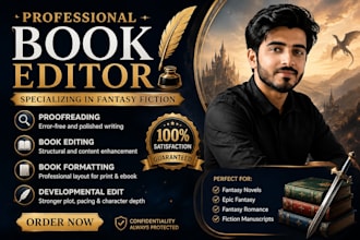 proofread fantasy novel, epic fantasy book, fiction manuscript, fantasy romance