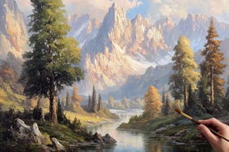 design beautiful handmade oil painting for wall art