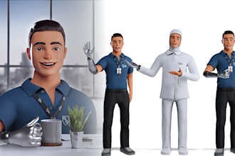 design a 3d mascot, character and model for your brand or business