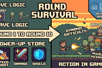 develop a 2d round based shooter in godot