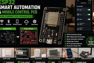 design esp32 smart automation and mobile control pcb for connected products