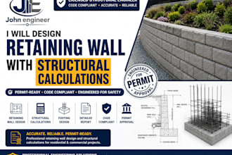 design retaining wall with structural calculations