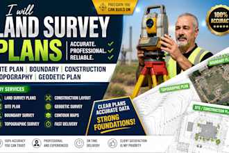 land survey plans site plan boundary construction, topography geodetic plan