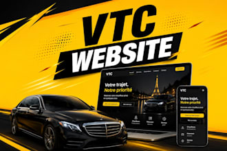 creat a complete vtc website with reservation in the website
