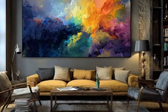 make colorful abstract art for home and office decor