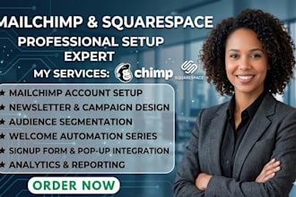 connect mailchimp to squarespace and set up email list