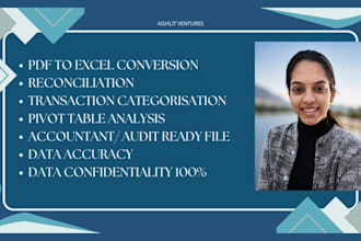 convert PDF bank statement to excel and do reconciliation