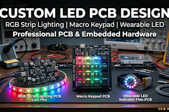 develop led indicator, macro keypad, rgb strip lighting and custom pcb systems