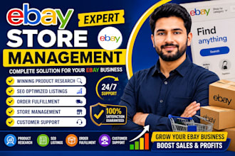 do expert ebay account management and product listing