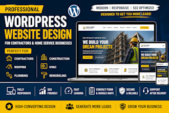 design a responsive wordpress website for contractors plumbers