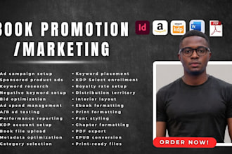 format, publish and run amazon KDP book ads and PPC campaigns for sales