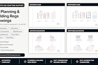 create UK planning permission and building regs drawings