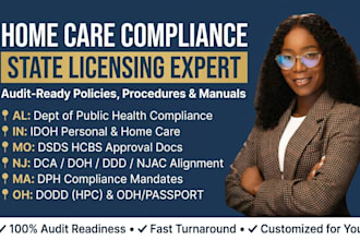 write policy and compliance documents for ohio dodd non medical home health care
