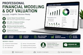 build a professional financial model and dcf valuation for your business
