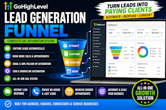 build gohighlevel lead generation funnel with ghl automation for businesses