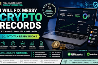 fix messy crypto exchange wallet and defi records into tax ready books in koinly