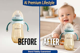 do ai baby product photography with realistic lifestyle models
