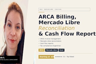 manage your mercado libre, arca billing and cash flow reports