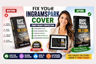 fix cover sizing, spine width and bleed for ingramspark books