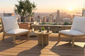 design furniture using autocad sketchup and vray render