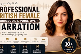 be your female audiobook narration, voice over, for acx standard audible