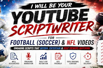 write viral youtube scripts for football and NFL
