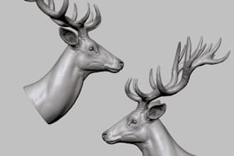 3d animal model realistic fur 3d xgen zbrush model, blender maya model, 3d print