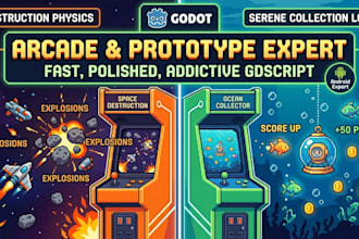 develop a polished 2d arcade or casual game in godot