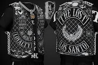 fivem kuttes custom fivem clothing kuttesmc mc vest biker clothing kuttes