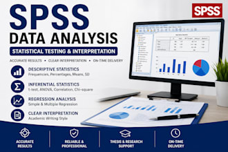 analyze your data using spss and interpret results