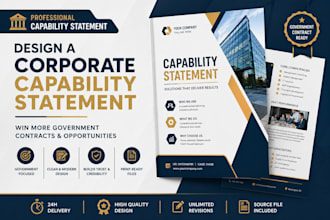 design a corporate capability statement for government contract agencies