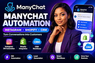 set up manychat automation and shopify CRM integration