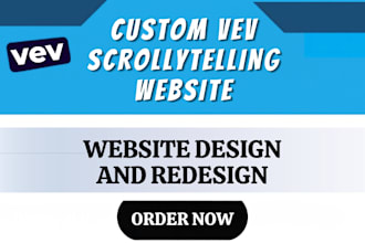 design professional vev scrollytelling website redesign interactive vev website