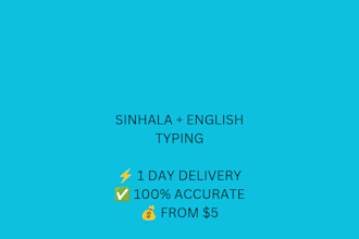 fast and accurate sinhala and english typing service