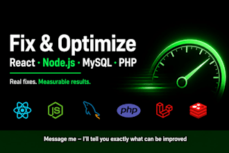 fix and optimize your react, nodejs, mysql or php app performance