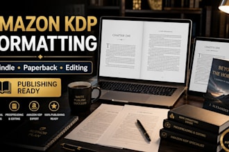 format, proofread, edit kindle ebook paperback for amazon KDP publishing