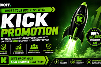 kick channel kick followers kick promotion