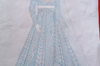 draw stunning fashion illustrations and clothing sketch for you