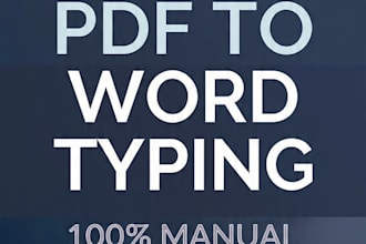 do fast copy typing PDF to word excel conversion in 24 hours