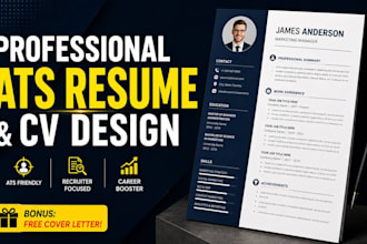 write an ats optimized executive resume and CV design